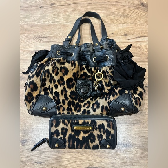 VTG Y2K Juicy Couture Daydreamer Leopard Cheetah Bag Purse With Wallet - Picture 1 of 13